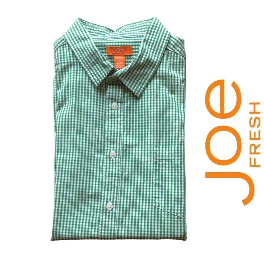 Joe Fresh Short Sleeve Check Shirt, 100% Cotton - Size XL‎